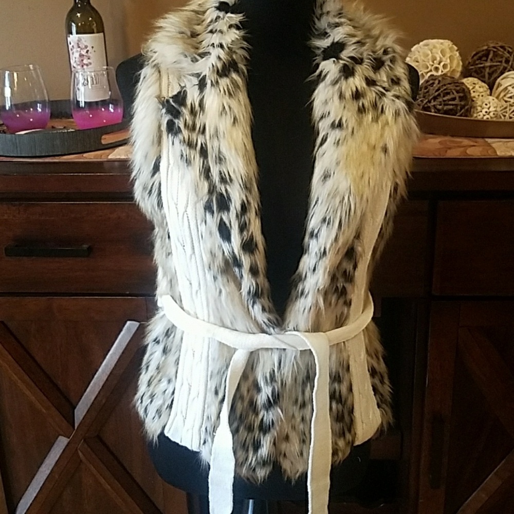 Faux Fur Sweater Vest
